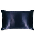 Navy 22 momme mulberry silk pillowcase on a white background
